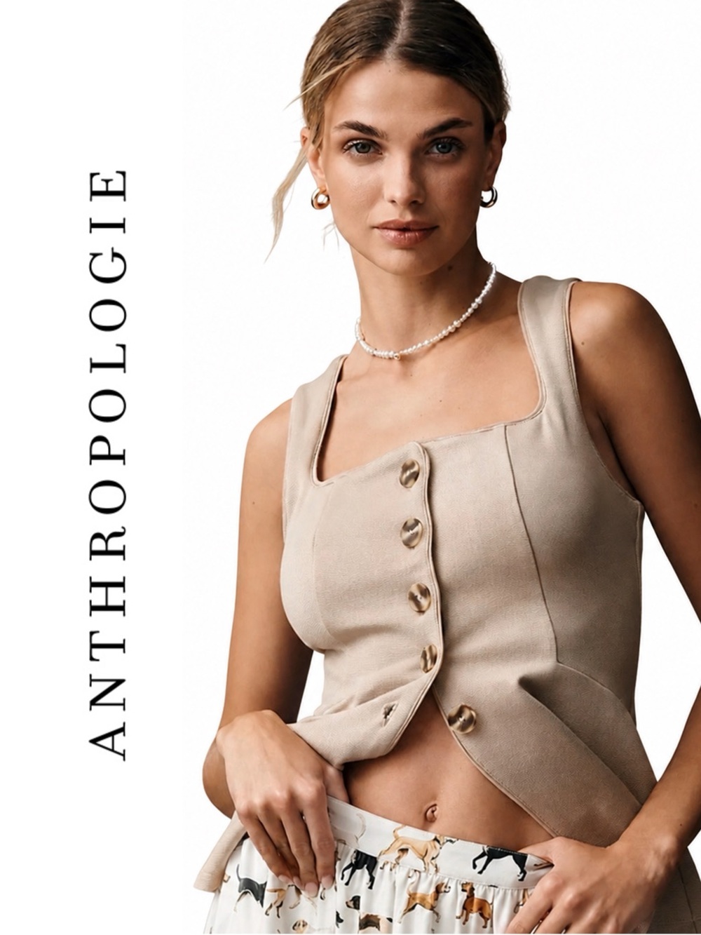 Anthropologie Maeve Structured Longline Vest - Picture 2 of 11